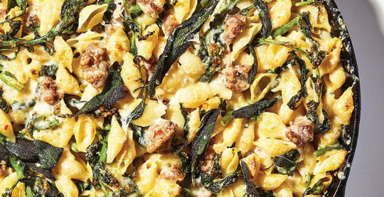 BAKED PASTA WITH SAUSAGE AND BROCCOLI RABE