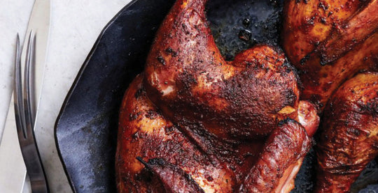 BARBEQUE SPICE–BRINED GRILLED TURKEY